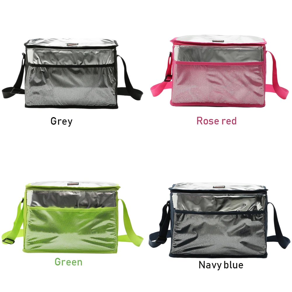 SANNE 18L Aluminum Film Waterproof Thermal Cooler Bag Portable Classical Insulated Ice Bag for Men Women Picnic Food Lunch Box