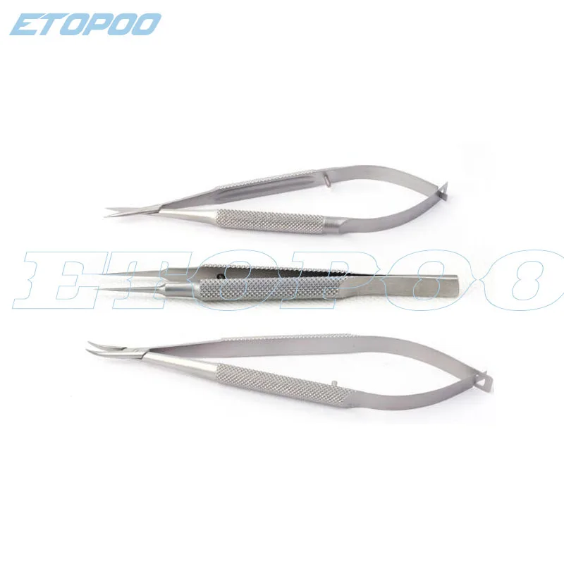 12.5cm 3 Piece/Lot  Ophthalmic microsurgical instrument package forceps scissors Hand Surgery Ophthalmology equipment package