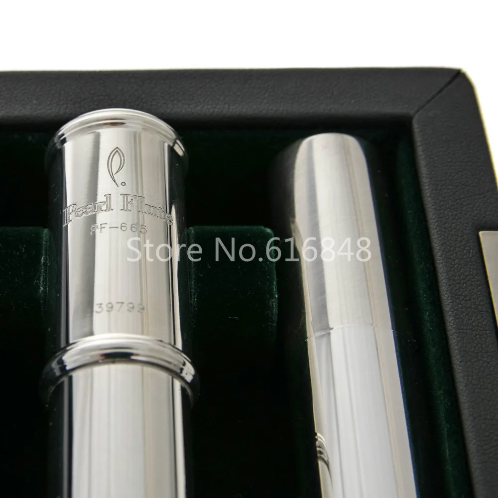 Pearl Quantz 665 Flute High Quality Silver Plated 17 Keys Flute Open Hole E-Mech Flute Musical Instrument