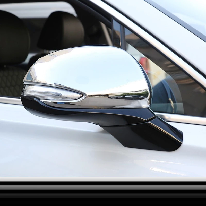 ABS Chrome/Carbon Fibre For Hyundai Santa FE 2018 2019 2020 Car Side Door rearview Turning mirror Cover trim Accessories