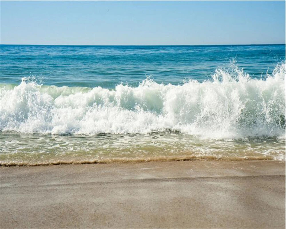 

beibehang 2018 fashion advanced wallpaper new shocking Beach Beach Wave Aegean Sea TV background papel de parede 3d wallpaper