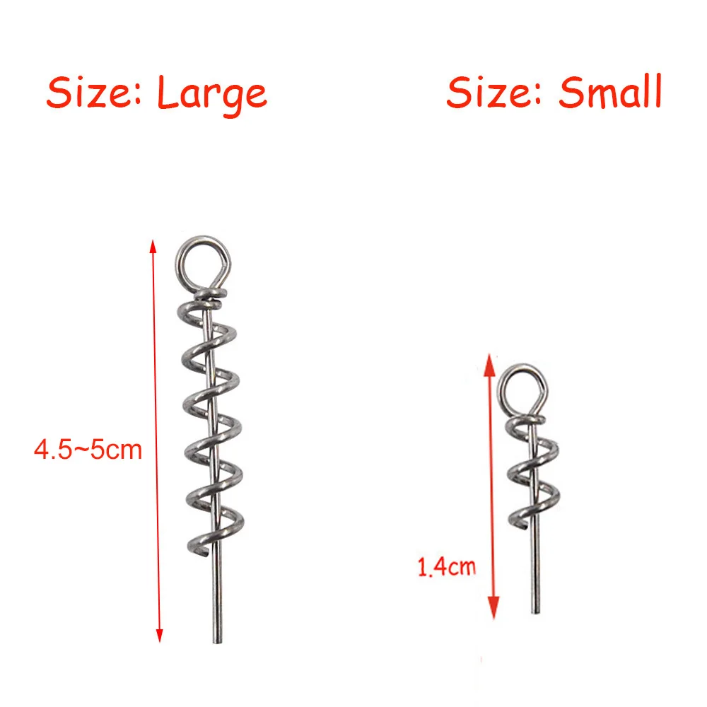 30pcs/lot stainless steel soft Bait Spring Lock Pin fishing lure Connector Fixed Latch Fishing equipment