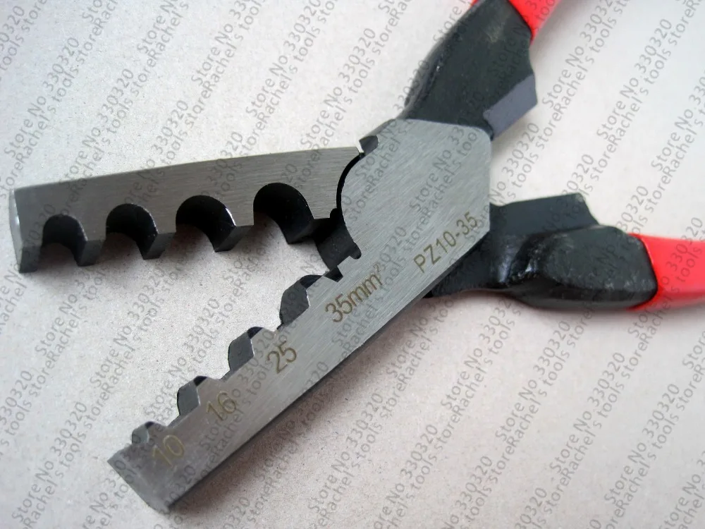 Germany style crimping tool for wire end terminals 10-35mm2,cable ferrules crimping pliers PZ10-35