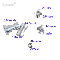 Adaptador de montaje de tornillo de rosca macho a hembra, tornillo de placa de trípode para Flash de cámara, soporte de luz, 1/4 