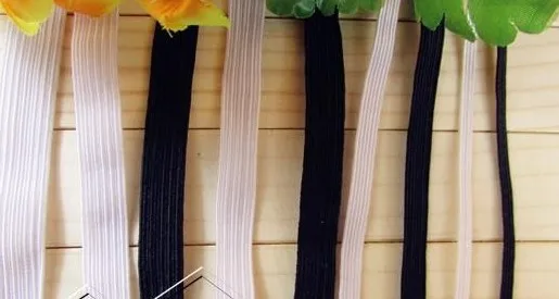 

24m/lot 3/5/8/10/12mm black white flat elastic band elastic string for children clothes wristband sewing diy accessories1412