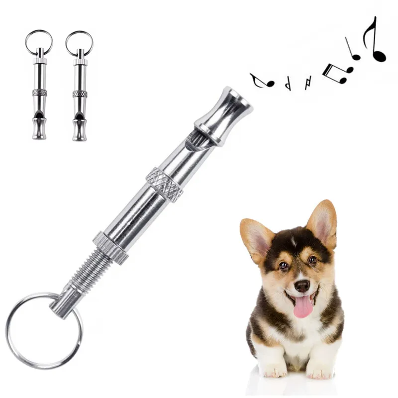 Stainless Steel Training Pets Puppy Dog Ultrasonic Whistle Flute Adjustable Sound Repeller Dog Agility Trainer Pet Supplies