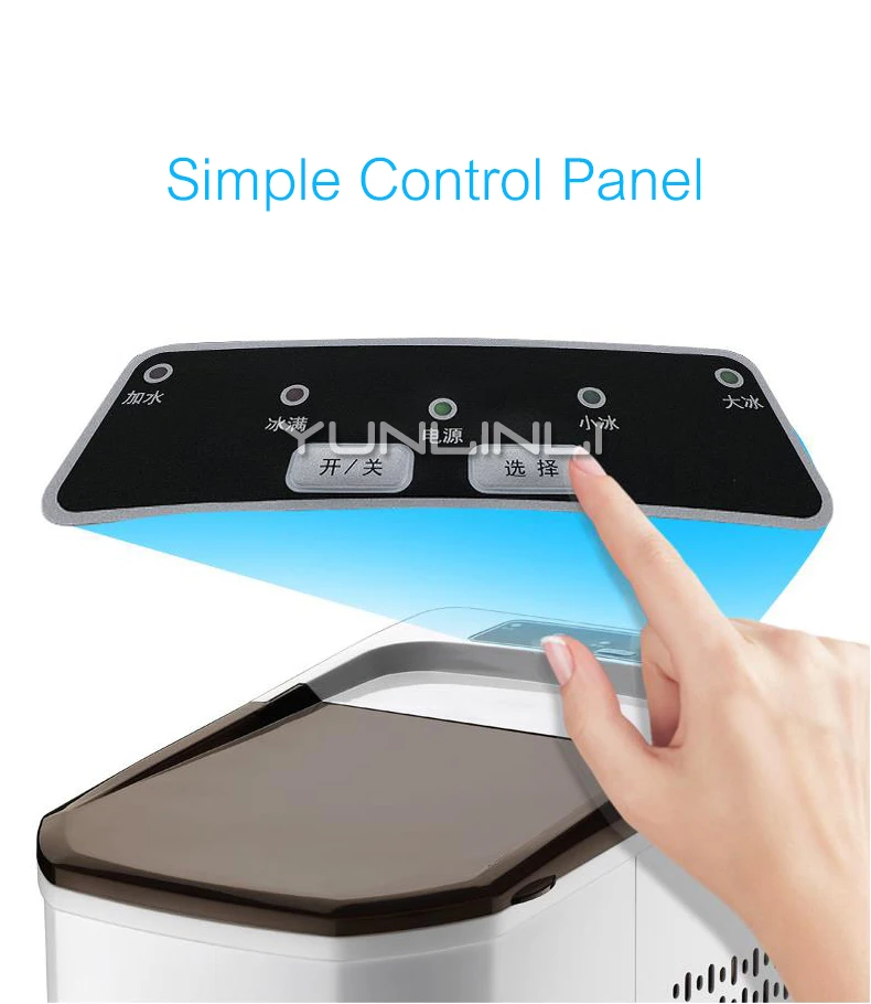 جهاز تكوين الثلج الصغير المنزلية/التجارية الصغيرة الحجم آلة الجليد 220 فولت كامل التلقائي آلة مكعبات الثلج