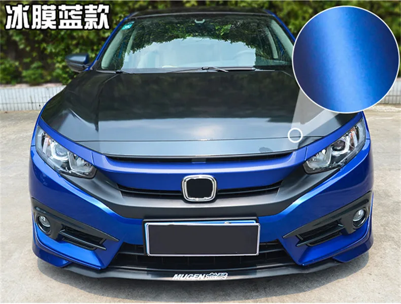 Carbon Fiber Vinyl Front Grille Decal Skin Engine cover sticker For HONDA CIVIC Sedan RS 10th Gen 2016 2017 2018 Car Styling