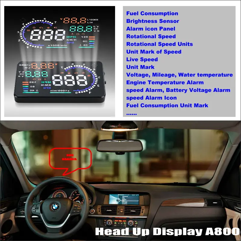 For BMW X3 E83 X5 E53 E70 X6 E71 Car HUD Head Up Display Auto Electronic Accessories Safe Driving Screen Projector Windshield