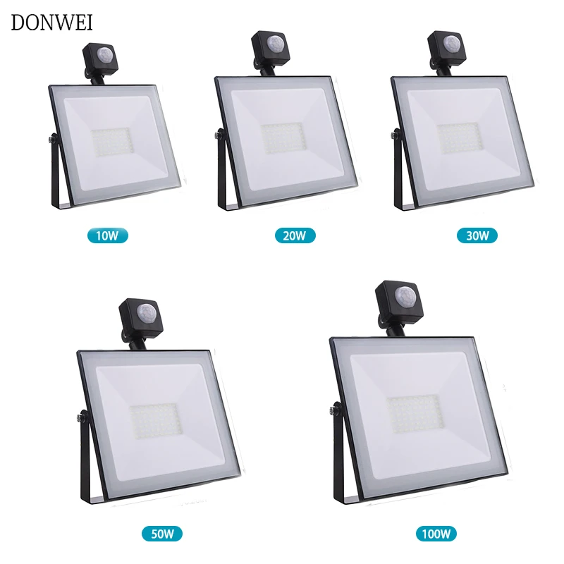 

Motion Sensor LED Flood Light 10W 20W 30W 50W 100W AC 220V Waterproof IP65 Reflector Floodlight Lamp Exterior Outdoor Spot Light