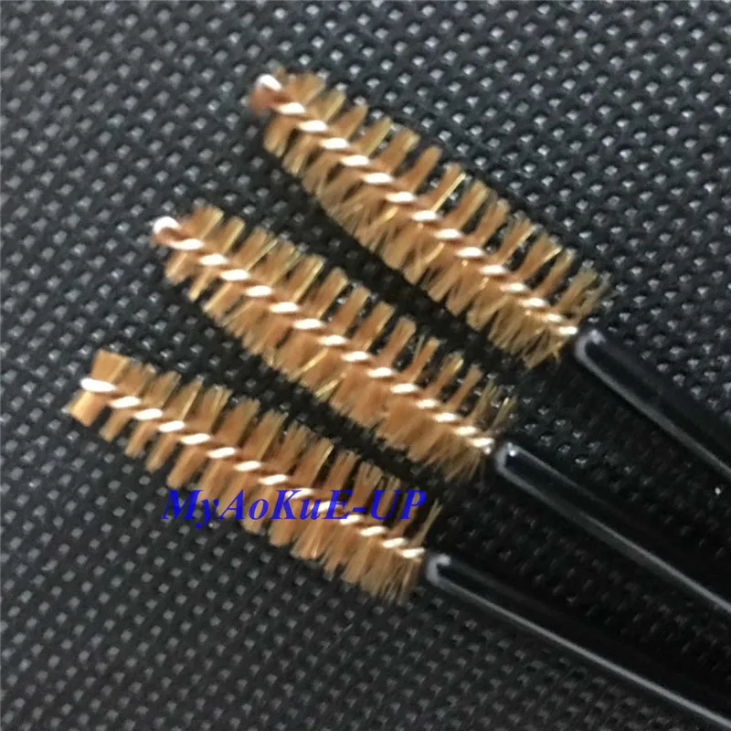 Wholesale 500 pcs/lot Black Handle Brown Disposable Glad Lash Cosmetic Eyelash Extension Eyelash Brush Mascara Applicator Wand