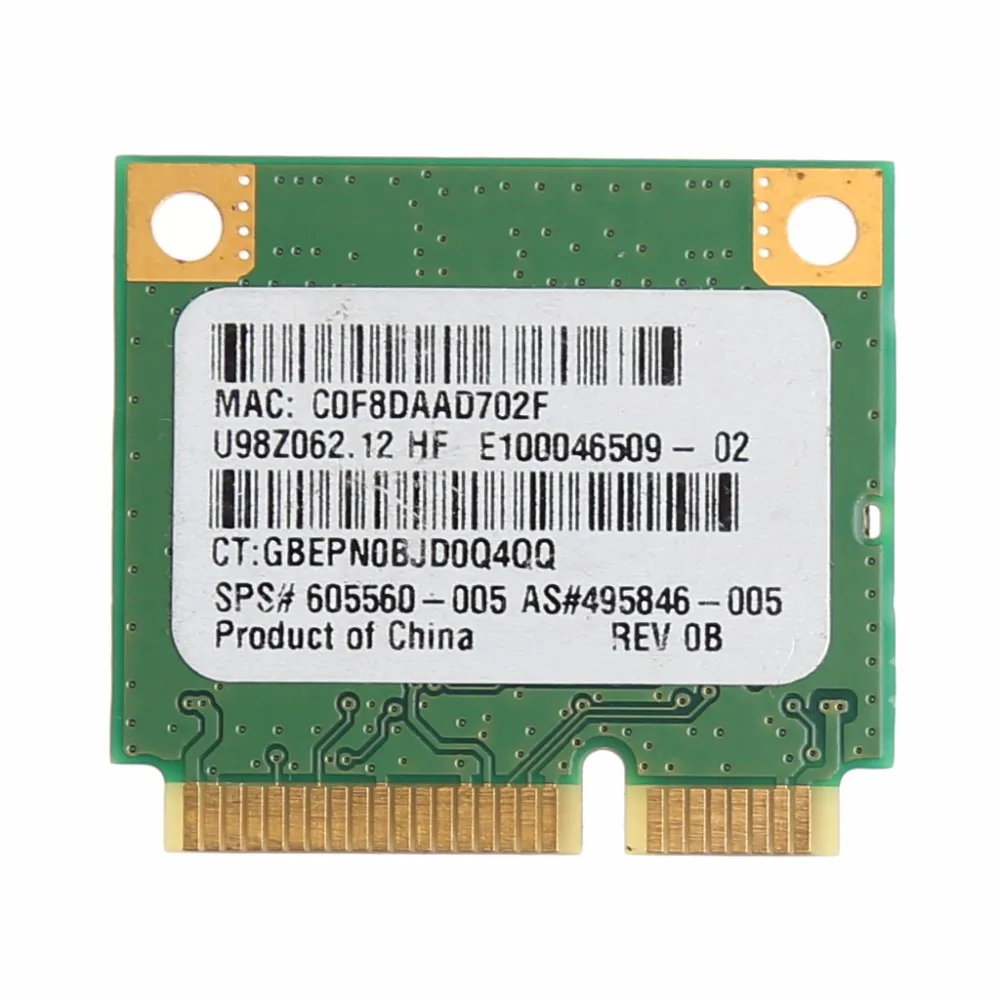 Draadloze 150M 802.11b/g/n Half Mini Pci-E Kaart Voor Hp Atheros AR5B95 605560-005