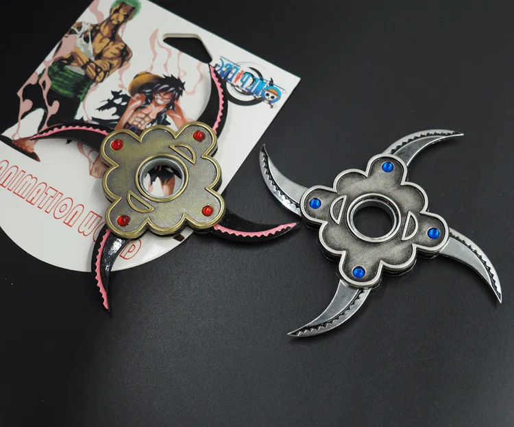 One piece sauron folding rotating shuriken, Bearing rotating darts, Anime weapon model toys, toy knife, gifts for children.