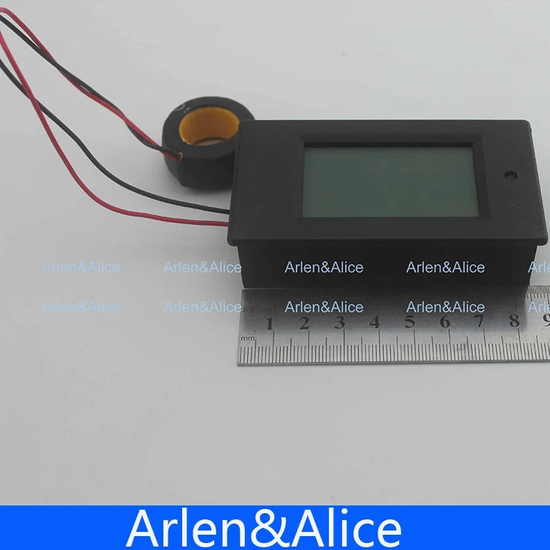 LCD 4IN1 100A Spannung strom aktive power energy meter blau hintergrundbeleuchtung panel voltmeter amperemeter kwh 80-260V 50 /60HZ Split CT