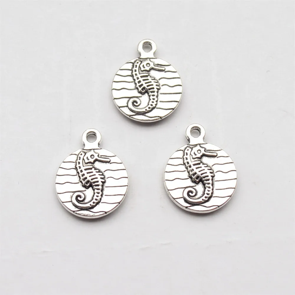 

Free Shipping Antique Silver Zinc Alloy Sea Horse Charms Pendants fit for DIY necklace and Bracelets, 100pcs/lot