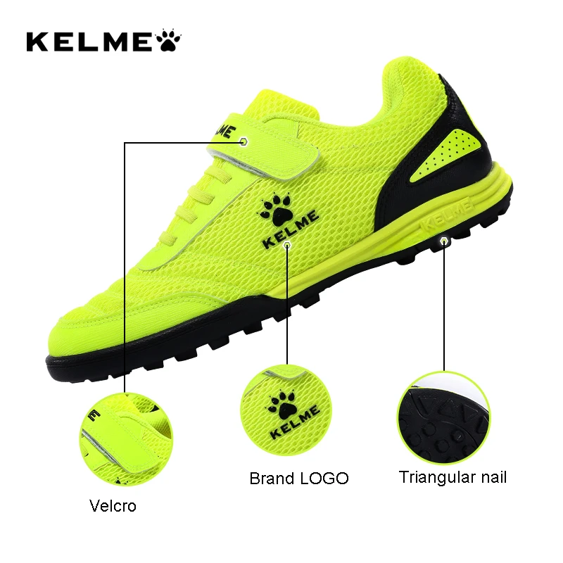 KELME Kid\'s Soccer Shoes HG Sole Football Boots Soccer Sneakers Light Training Shoes Children Sportswear Brand 6873003