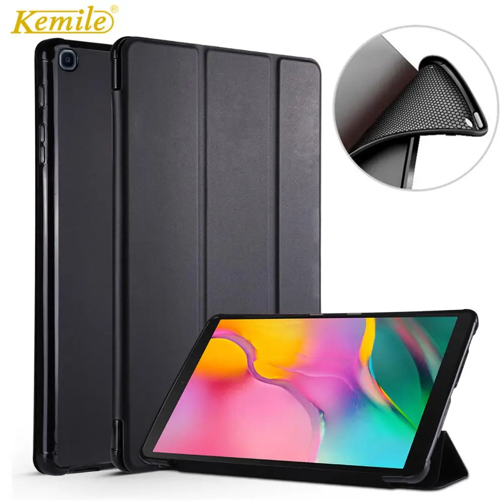 Soft TPU Case For Samsung Galaxy Tab A 10.1 SM-T510/T515 T510 T515 Case Ultra Slim stand smart funda For Samsung Tab A T510 Case