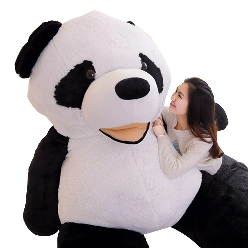 Dorimytrader JUMBO Soft Cartoon Panda peluche più grande orso sorridente cuscino per bambole ottimo regalo 102 pollici 260cm DY60396