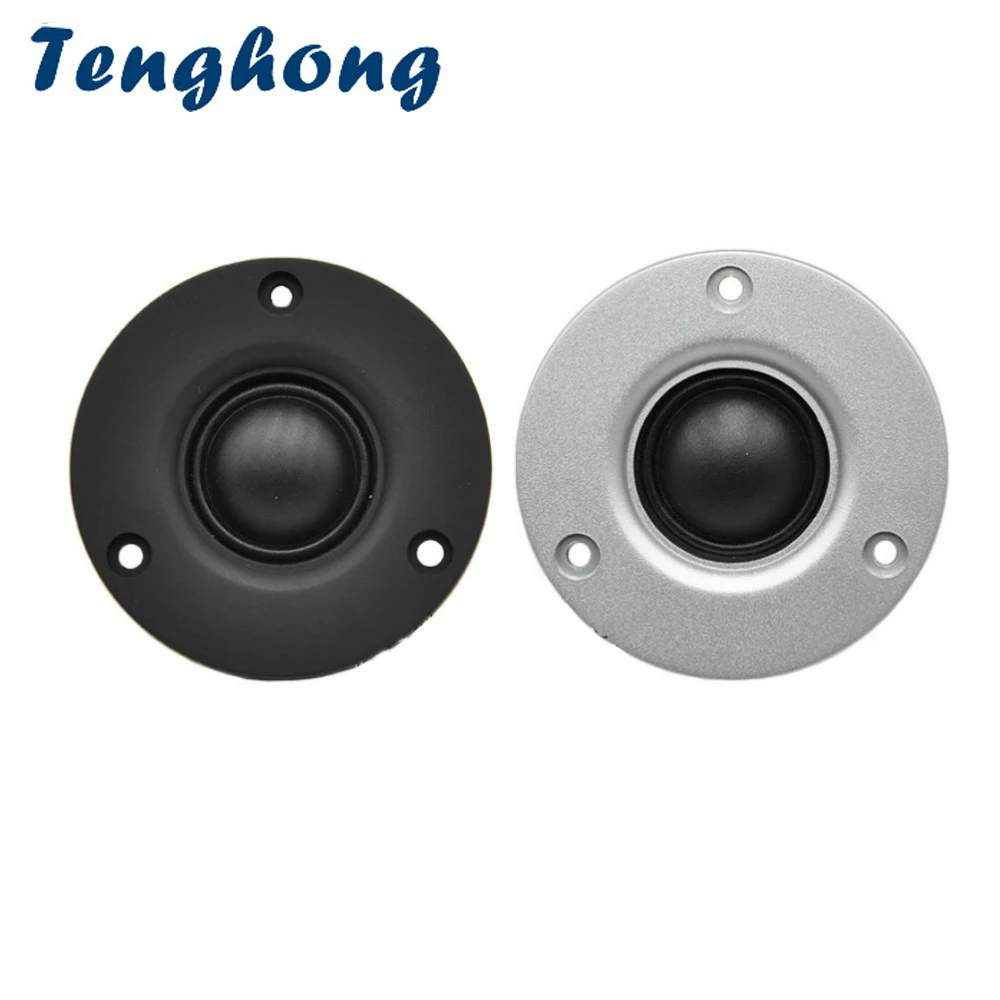 

Tenghong 2pcs Tweeter Audio Treble Speaker 4Ohm 60W 25 Core Silk Film Fever Sound HIFI Tweeter Loudspeaker Car DIY With Heatsink