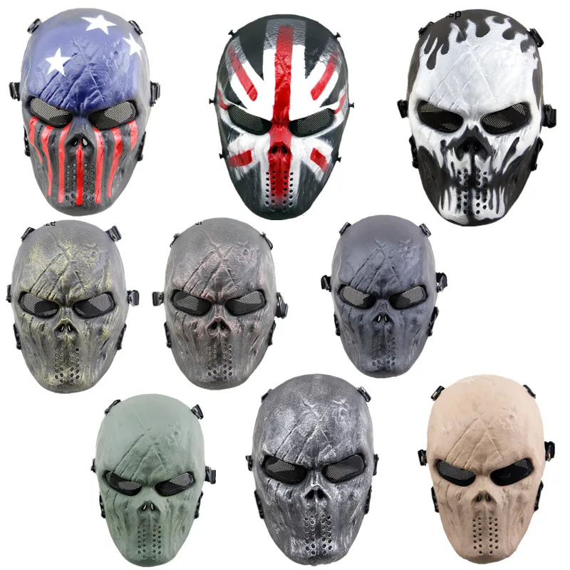 Masquerade Halloween Phantom Ghost Cosplay Costumes Paintball Mask Skull Masks CS Wargame Tactical Army of Two Mask