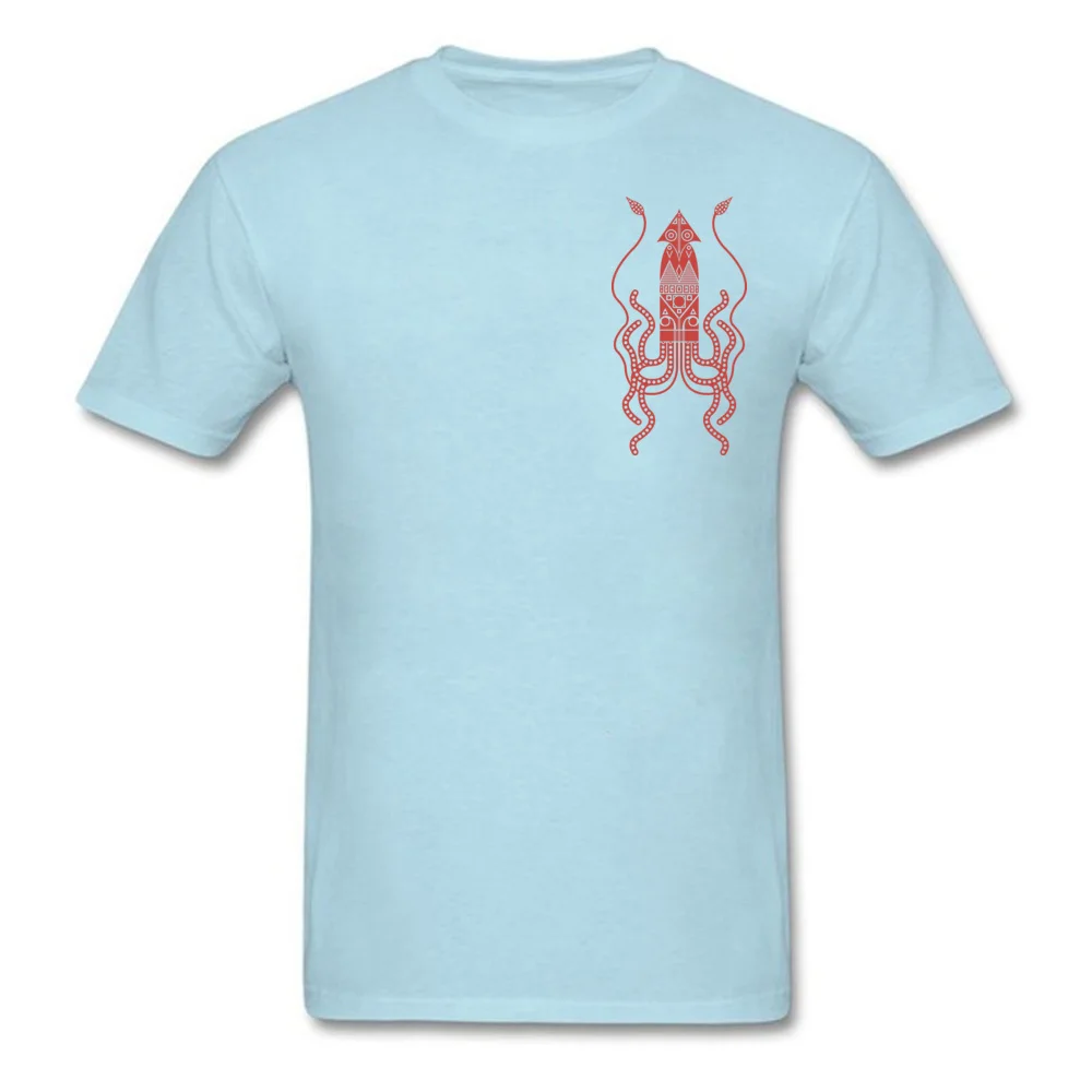 Men\'s 2024 New Casual T Shirt Crewneck Cotton Fabric Funny Top T-shirts Short Sleeve Giant Squid Tentacle Tee-Shirt For Men