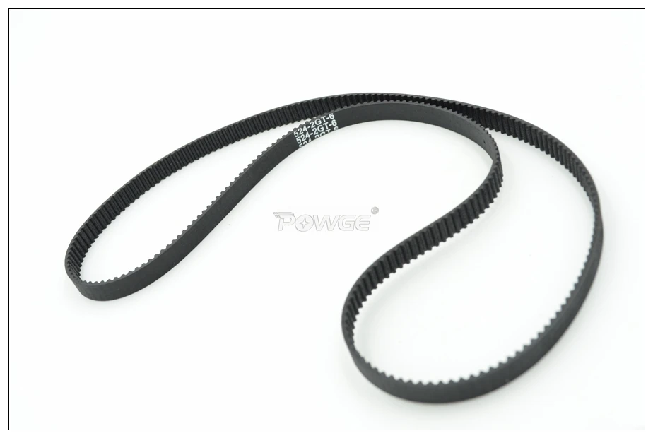 POWGE 500 516 520 524 528 532 540 544 550 570 586 2GT Timing Belt W=6/9mm 2MGT GT2 Closed-Loop Synchronous Belt Small Backlash