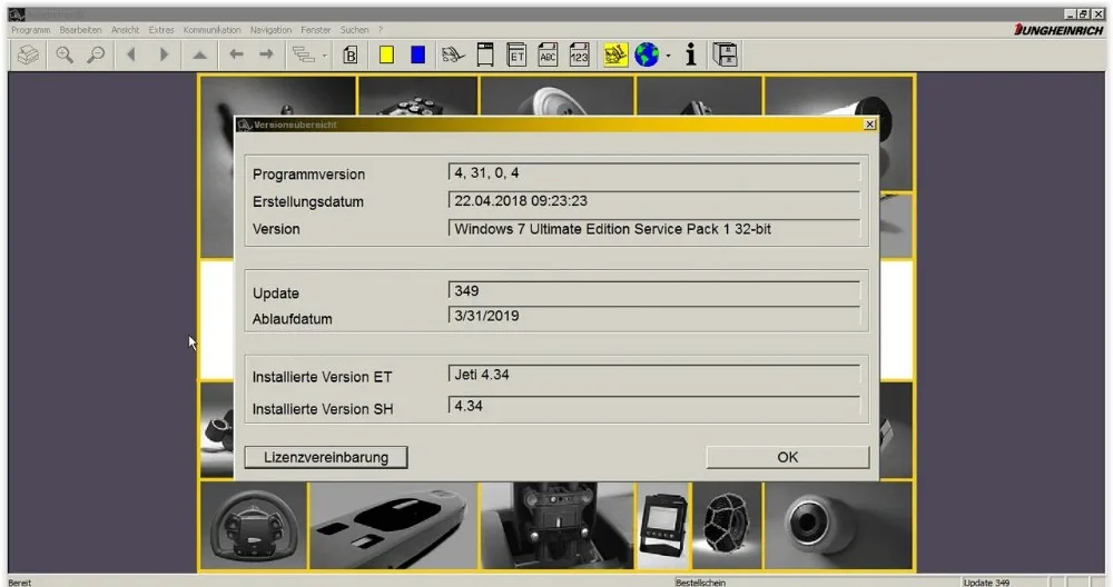 Jungheinrich v4.34 Complete Set (ET,SH,JUDIT) Spare Parts catalog + Repair manual + Diagnostic software WITH KG