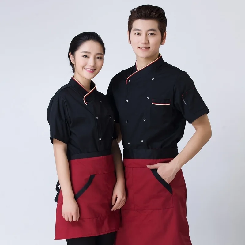 Fashionable Unisex Chef Jacket Breathable Fabrics Chef Top Jacket Hotel Bakers Kitchen Long Sleeve Work Clothes Plus Size B-5931