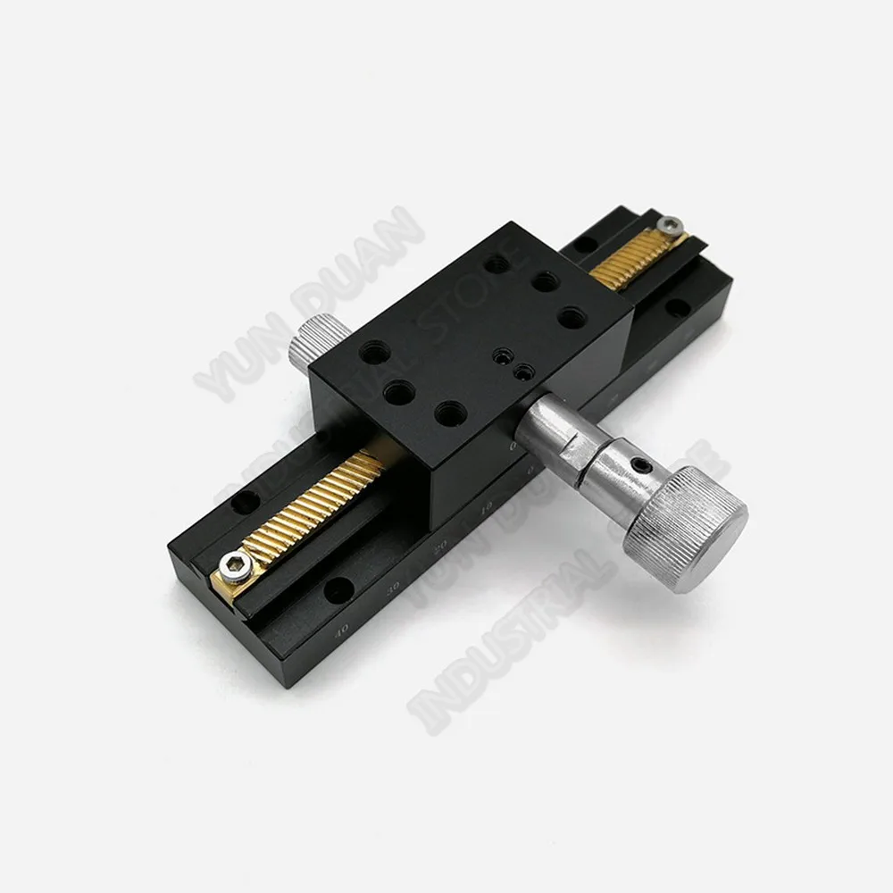 

X Axis 80mm stroke 3'' 100mm Manual Displacement Trimming Platform Guide Linear Fine Tuning Sliding Table Optics camera Position