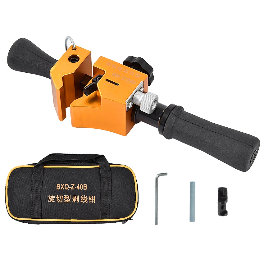 

Manual Cable Stripper BXQ-Z-40B High Pressure Rotary Cutting Insulated Wire Stripping Plier 12-40mm Cable Wire Stripping Tools