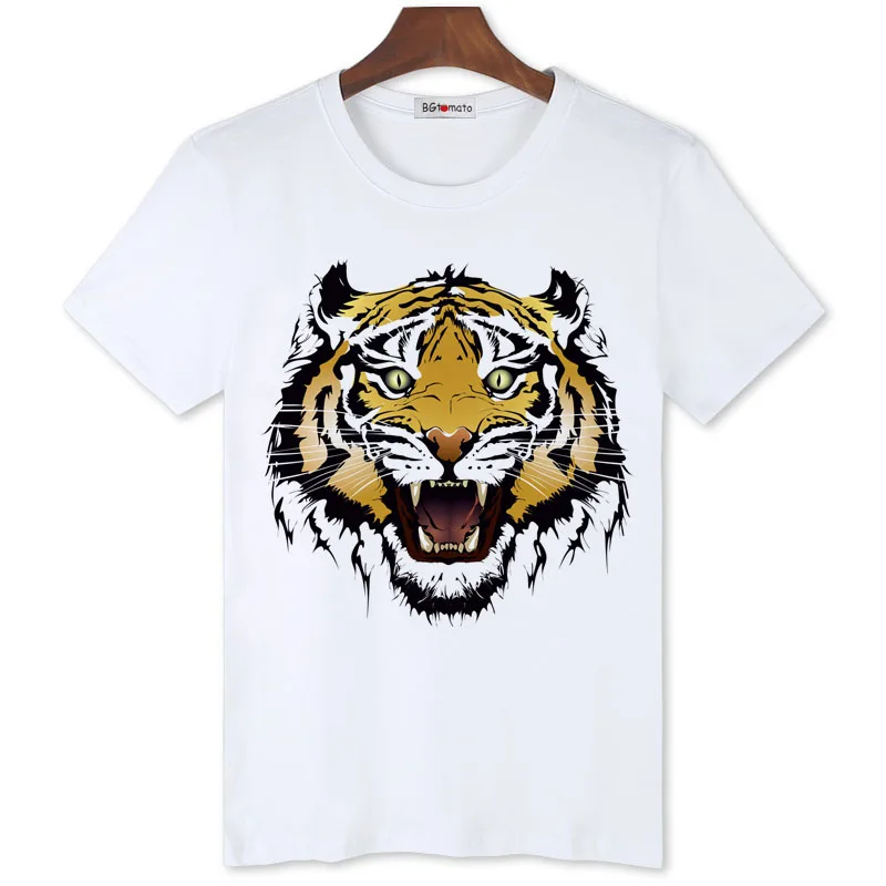 New arrival popular Tiger printing T-shirt men hot sale active 3D shirts Brand good quality comfortable modal tops tees