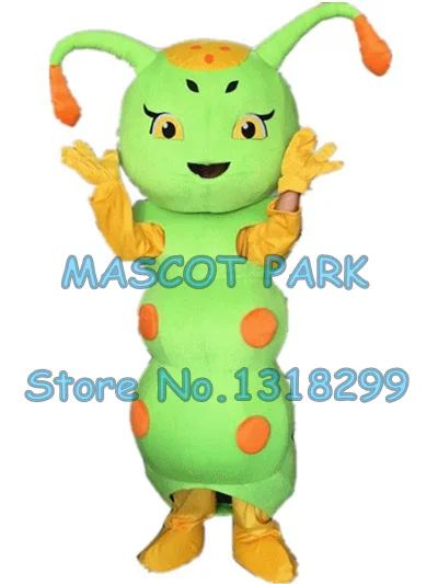 

green Caterpillar mascot costume insect custom adult size cartoon character cosply carnival costume 3227