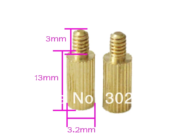 Free shipping M2*13+3mm  cctv camera isolation column 100pcs/lot Monitoring Copper Cylinder Round Screw