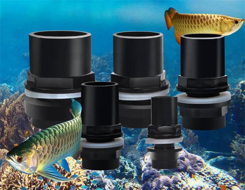 Enhanced UPVC fish tank water inlet and outlet joint overflow upper and lower water pipe fittings PVC fish tank waterproof joint