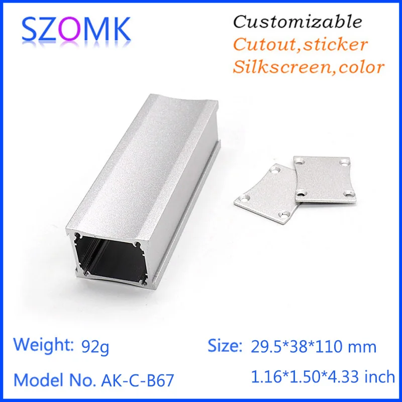 10 Pieces aluminum electronic metal enclosure metal electronics box 29.5*38*110mm1.16