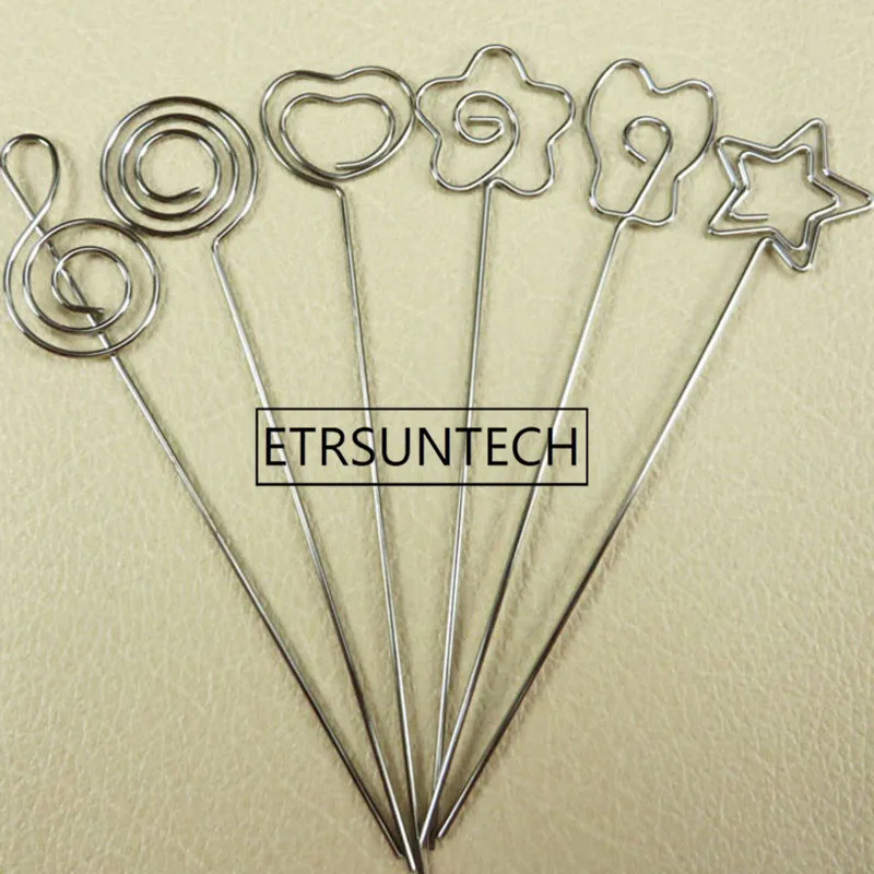 Silver Multi-Shape Metal Wire DIY Craft Clip Photo Picture Memo Card Holders Clips Place Card Holder Accessories