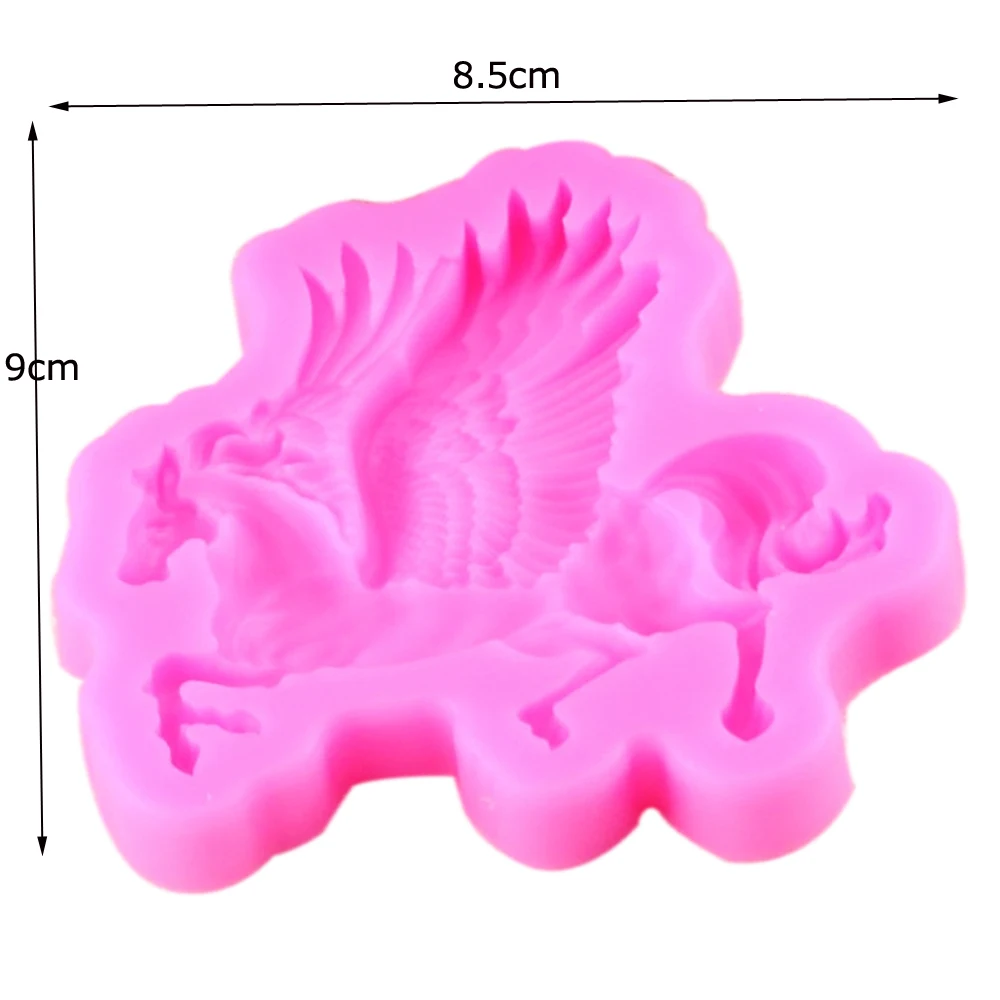 3D Flying Horse Molds Silicone For Chocolate Ice Gelatin Baking Cookies Lollipop Jelly Bakeware Baby Shower Ramadan Decoration