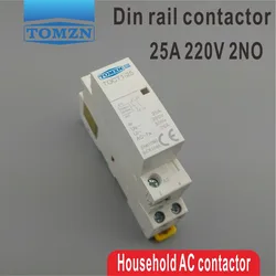 CT1 2P 25A 220V/230V 50/60HZ Din rail Household ac Modular contactor 2NO