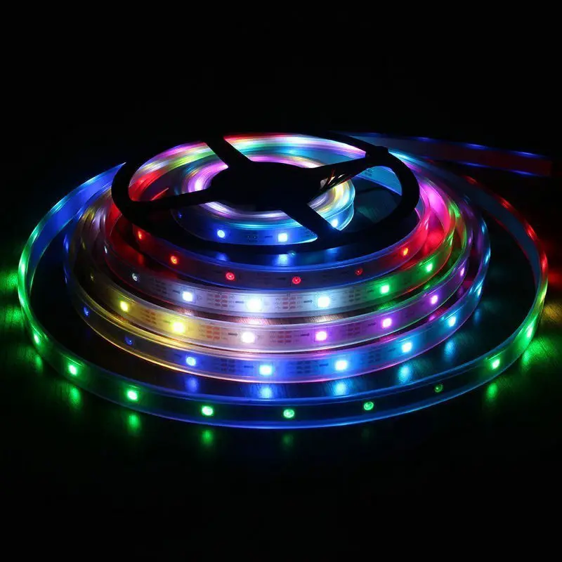 

5M DC5V 16.4F WS2801 IC Digital Individually addressable RGB LED magic dream color Strip 160LEDs 32Led/M pixel Waterproof IP67