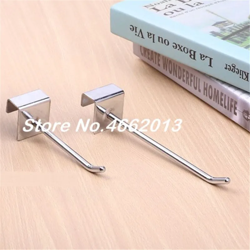 

100pcs Cold-rolled Steel Pegboard Hooks 50/100/150/200/250/300mm Hook Length 6mm Rod Dia. Display Hooks for Supermarket Store