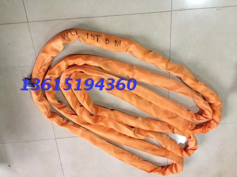 15T3M6M flexible lifting belt ring lifting sling industry round sling 3 tons 15 m 6 m