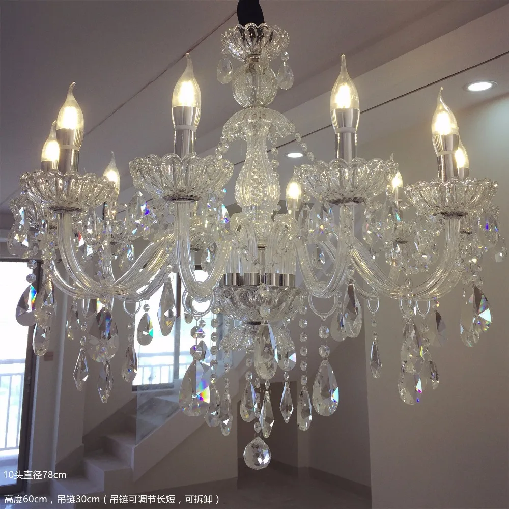 Luxurious Export K9 Clear Crystal Chandelier 6/8/12/15/18 Arms Export Class A K9 Lustres De Cristal Chandelier LED chandelier