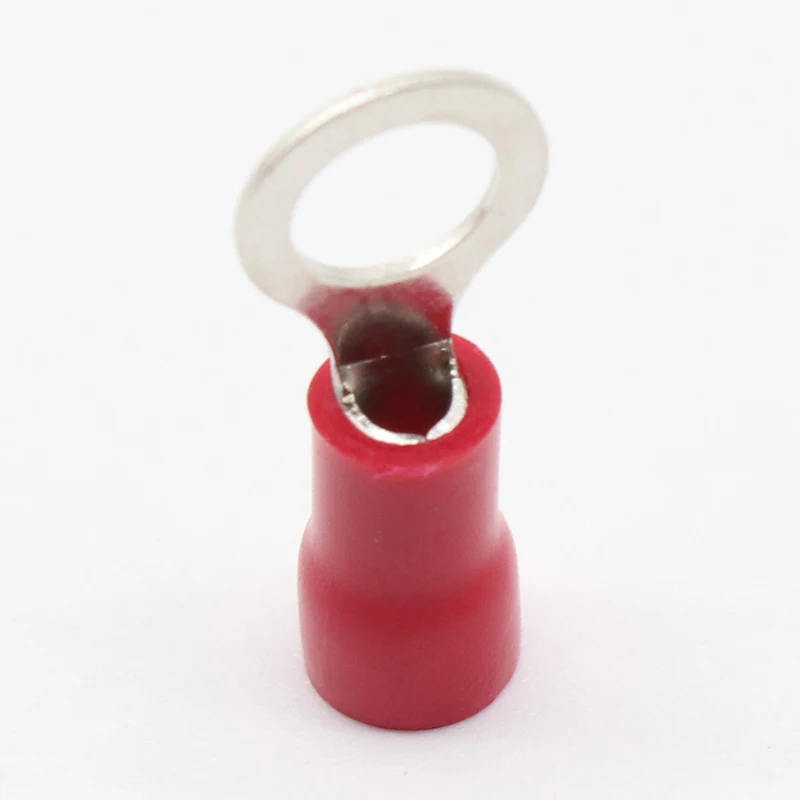 RV1.25-5 Red Insulated Crimp Ring Terminal Cable Wire Connector 100PCS/Pack RV1-5 RV