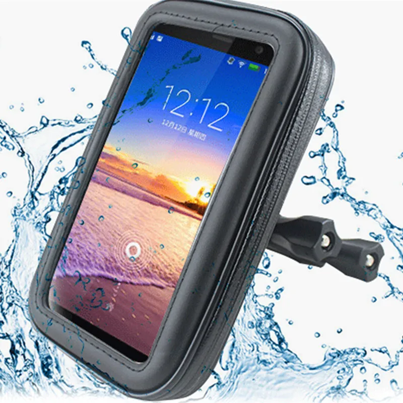 Bicycle Mobile Phone Holder Case Motorcycle Cellphone Support Smartphones GPS Mount Touch Function WaterProof Bag for Iphone 15