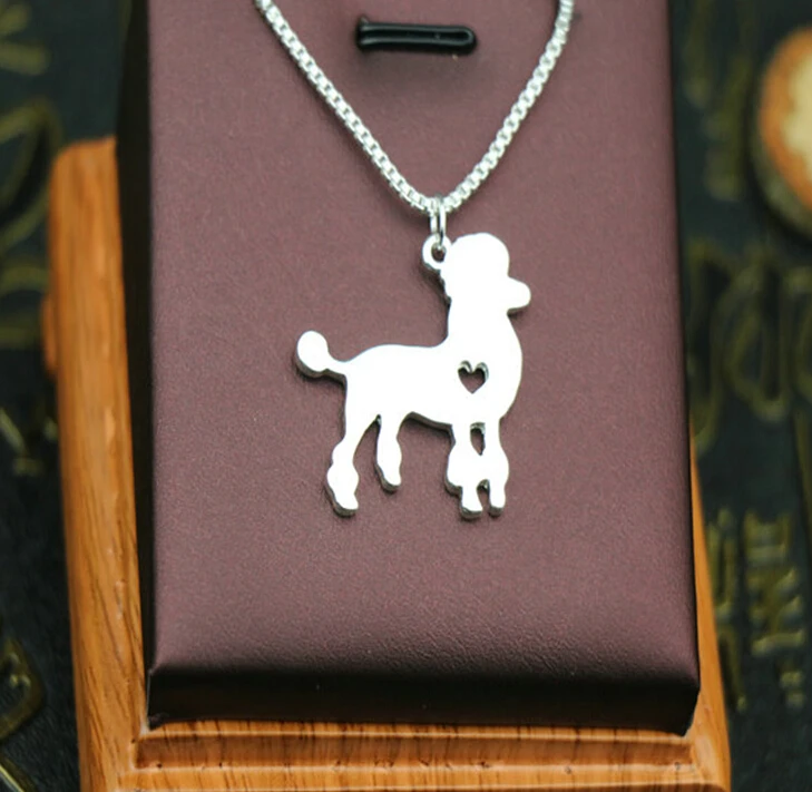 wholesale 12pcs/lotPoodledog necklace pet lovers pendant jewelry golden colors plated fast delivery