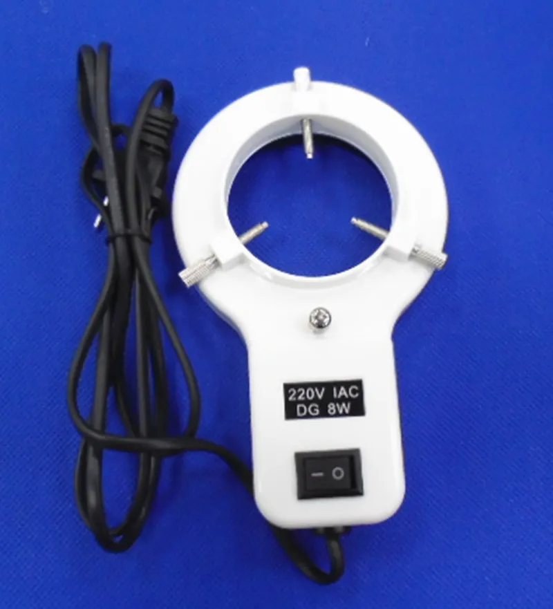 Microscópio de luz uv violeta, 8w, cor roxa, anel fluorescente, fonte de luz para microscópio estéreo biológico, 110v ou 220v