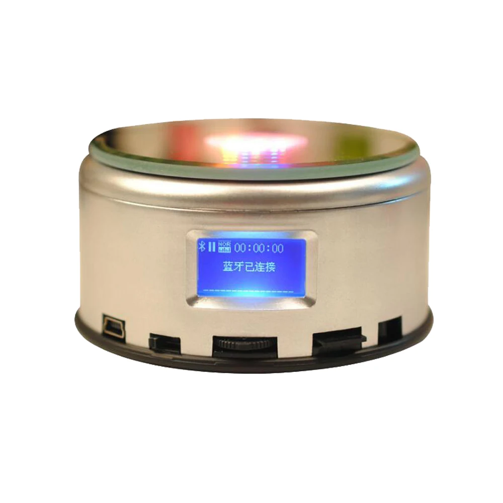 LED Colorful Luminous MP4 Music Bluetooch Base Light Rotating Crystal Display Base Stand Holder