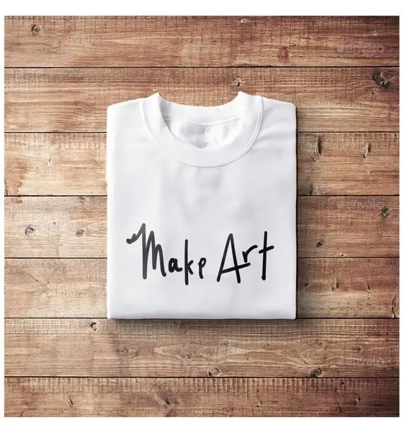 

Sugarbaby Make Art Графическая футболка Художественная футболка с коротким рукавом Модные повседневные топы Art Белая футболка Tumblr Летняя футболка унисекс