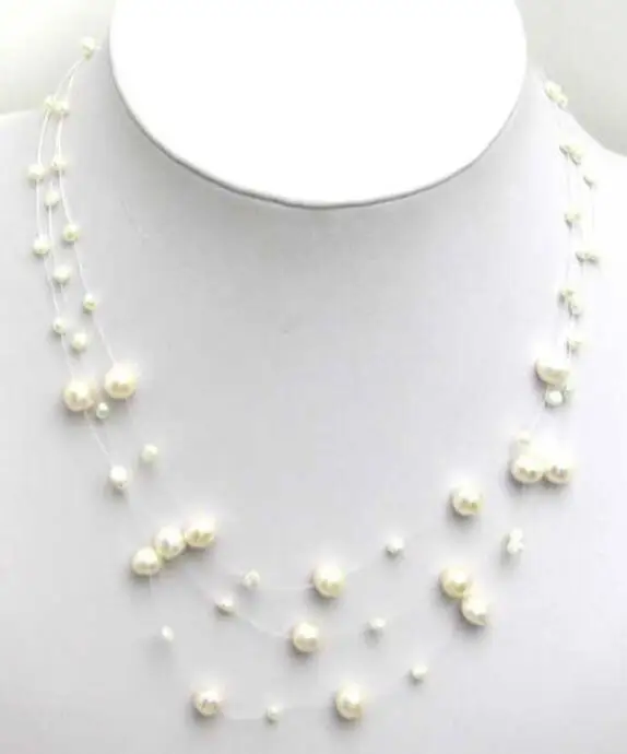 Selling JewelrySALE! New Design! beautiful! Starriness White Freshwater Pearl Necklace -5120 Wholesale