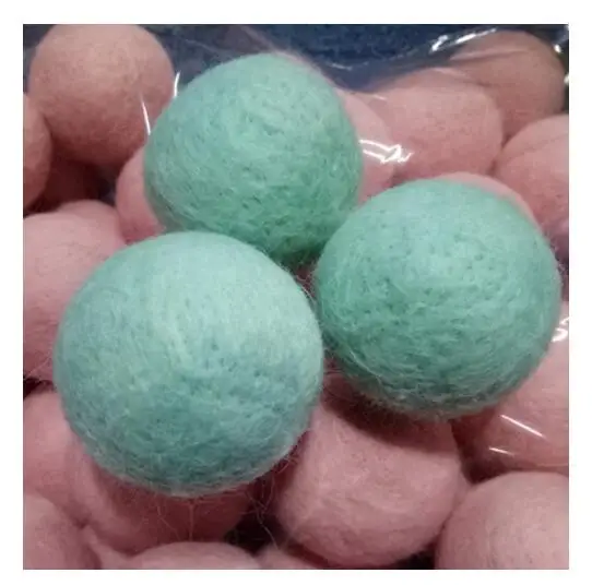 Wool Felt Balls Big Large Ball 50mm 5cm Christmas Round Felt Balls 2pcs 100% Felt Balls Christmas Decoration Pom Poms for DIY